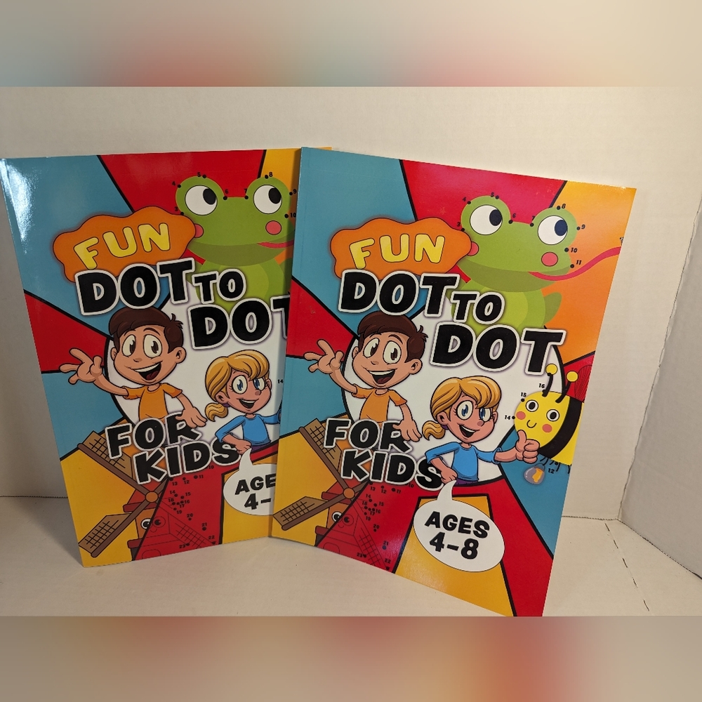 Fun Dot To Dot For Kids Ages 4-8: Connect the dots puzzles book bundle set of 2